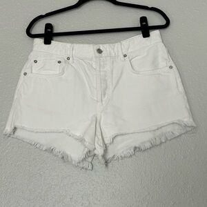 We the Free White Denim Shorts